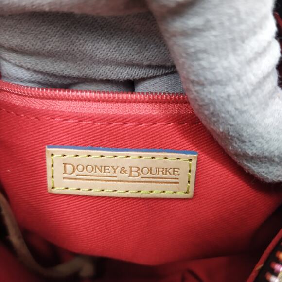 Dooney & Bourke Multicolor Bees Coated Canvas Leather Trim Hobo Shoulder Bag - Picture 11 of 16